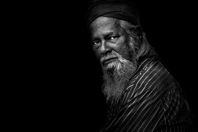 Look of the beard man