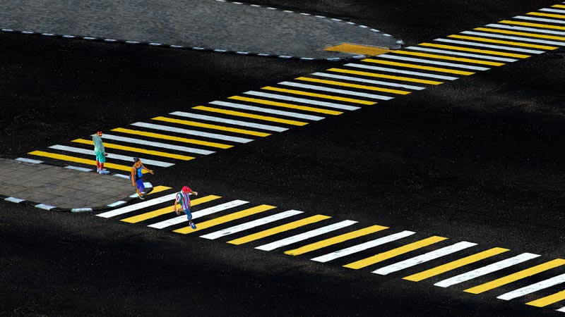 Pedestrian zebra line c11