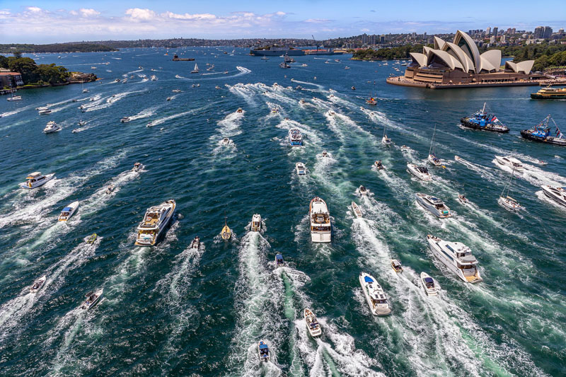 Boat racing on australia day 