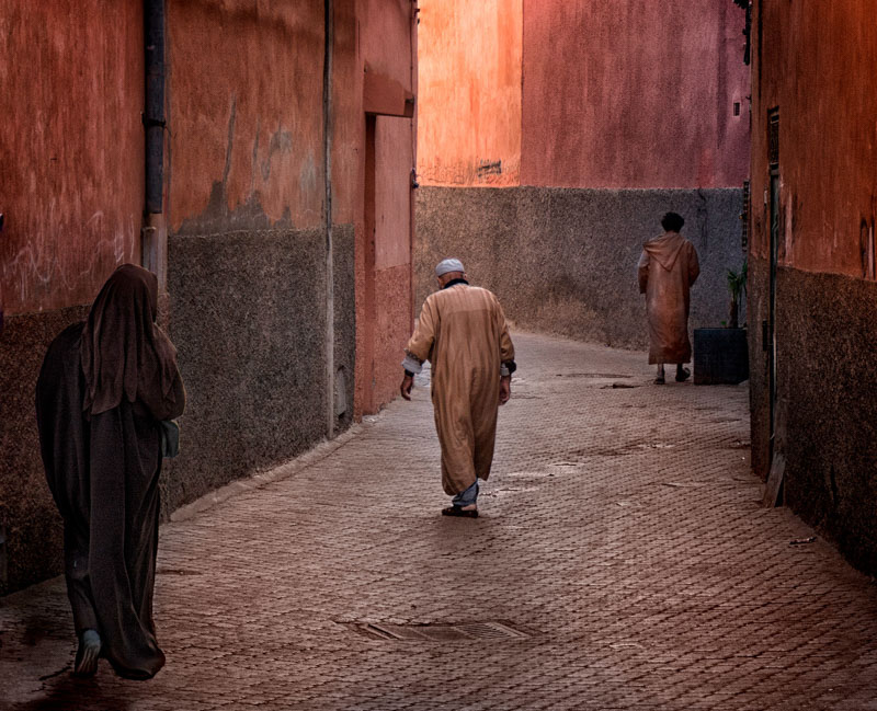  une rue de  marrakech
